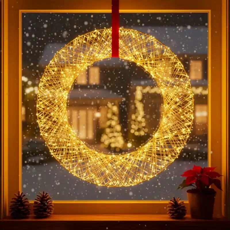 Expresní Doručení LED světelný kruh 45cm 720LED IP44 teplá bílá