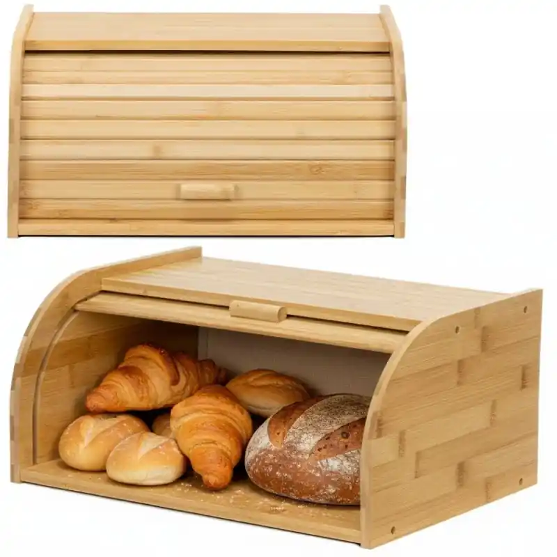 Dřevěný chlebník SPRINGOS KI0163 přírodní Koupit Online