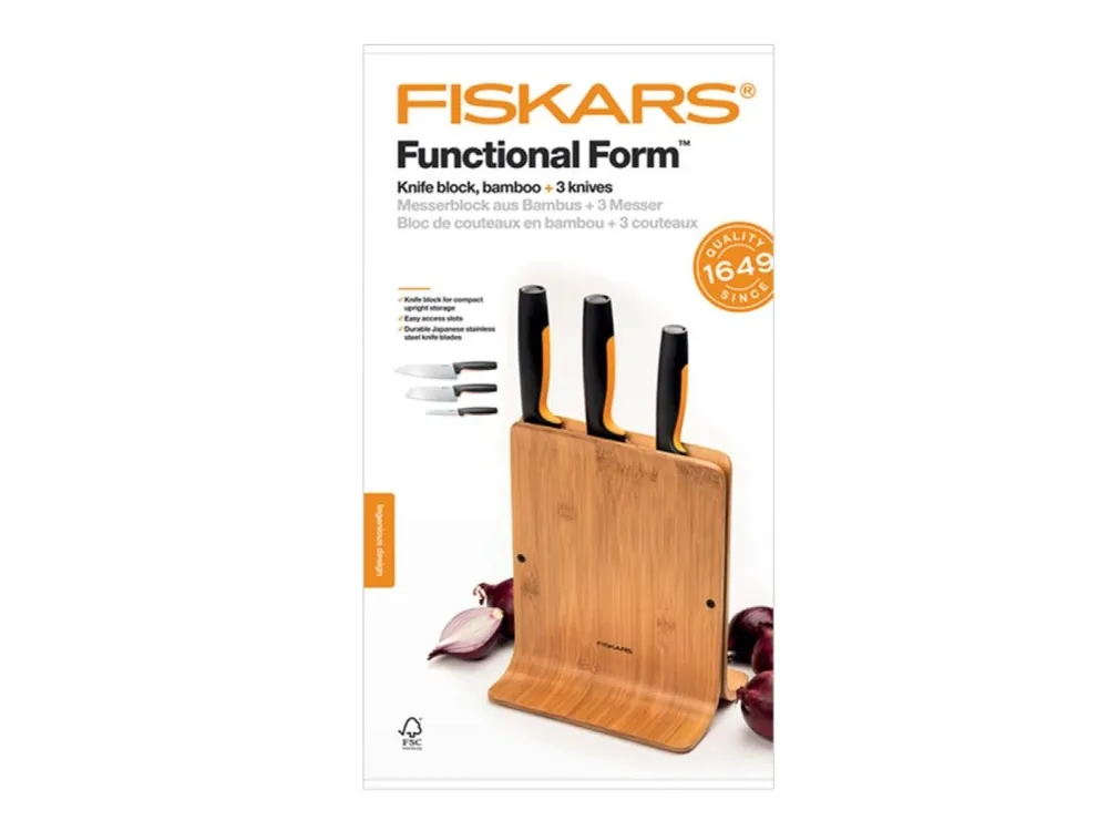 Blok 3 nožů FISKARS FUNCTIONAL FORM 1057553 Dokud Zásoby Vydrží