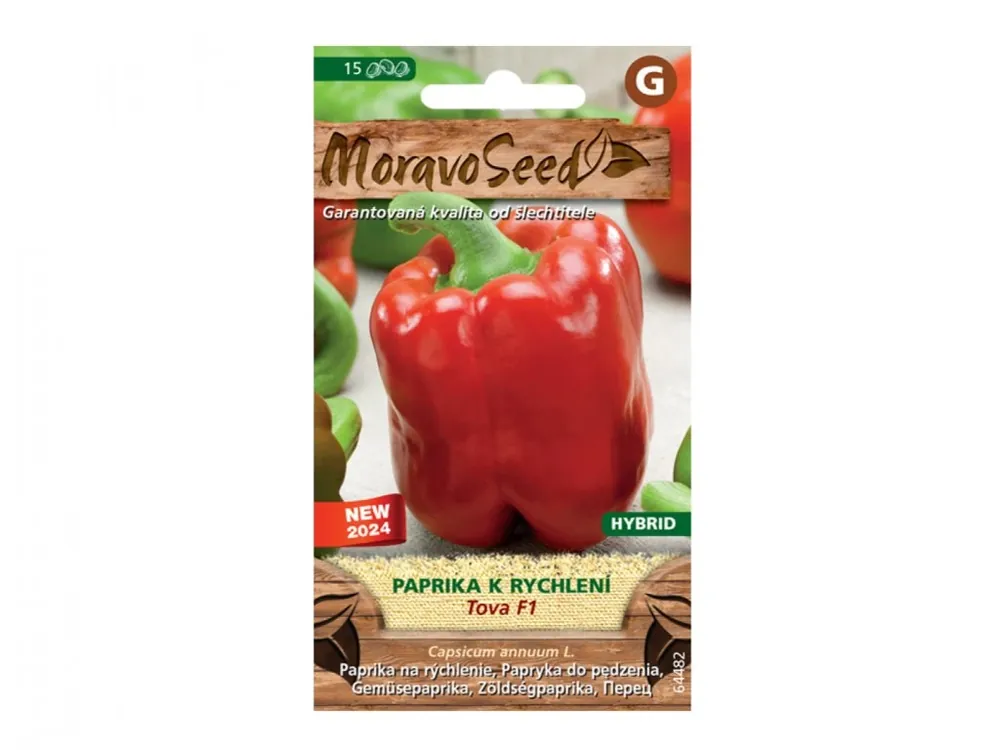 Výhodná Nabídka Paprika zeleninová k rychlení TOVA F1 - hybrid 64482 - Moravoseed