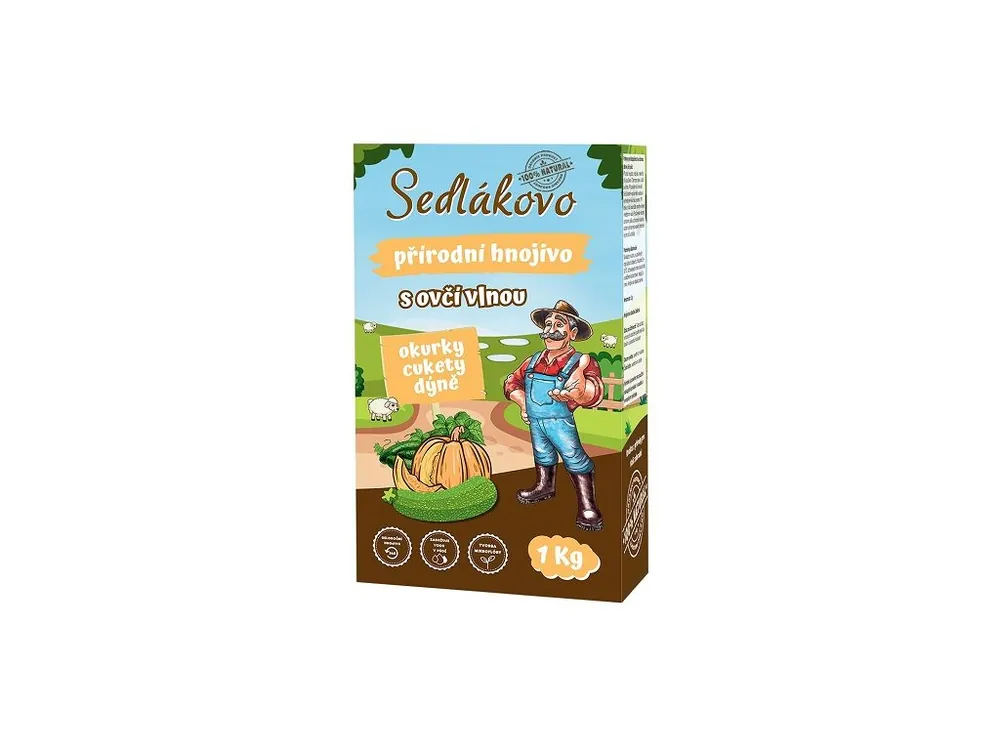 Nejlepší Volba Sedlákovo hnojivo s ovčí vlnou na okurky, cukety a dýně 1 kg