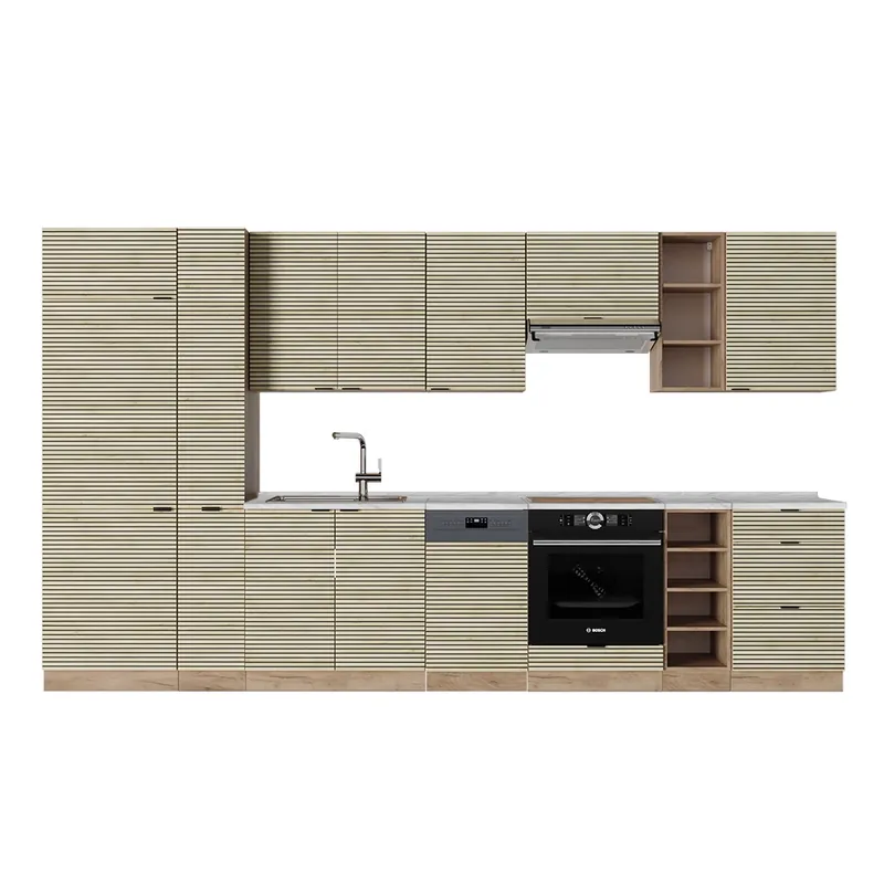 Vysoce Kvalitní Kuchyňský kout Fame-Line Dubový panel / dub Goldkraft 355 cm bez pracovní desky Vicco