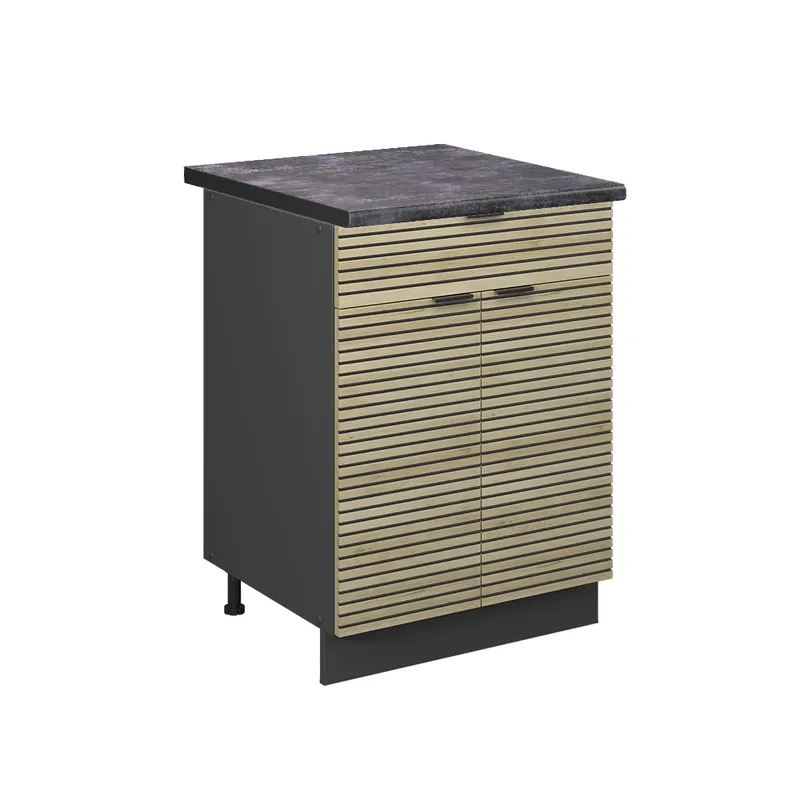 Jen Po Omezenou Doba Spodní skříňka kuchyňské linky Fame-Line Dubový panel 60 cm se zásuvkou, PD Antracit Vicco