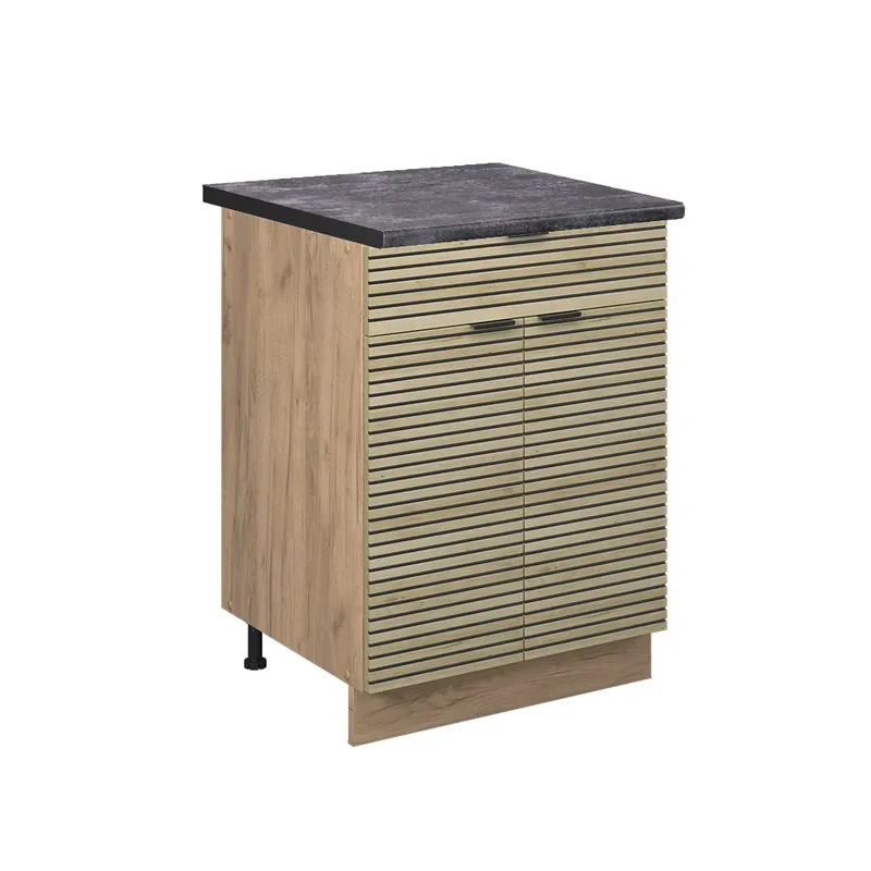 Sezónní Sleva Spodní skříňka kuchyňské linky Fame-Line Dubový panel 60 cm se zásuvkou, PD Antracit Vicco