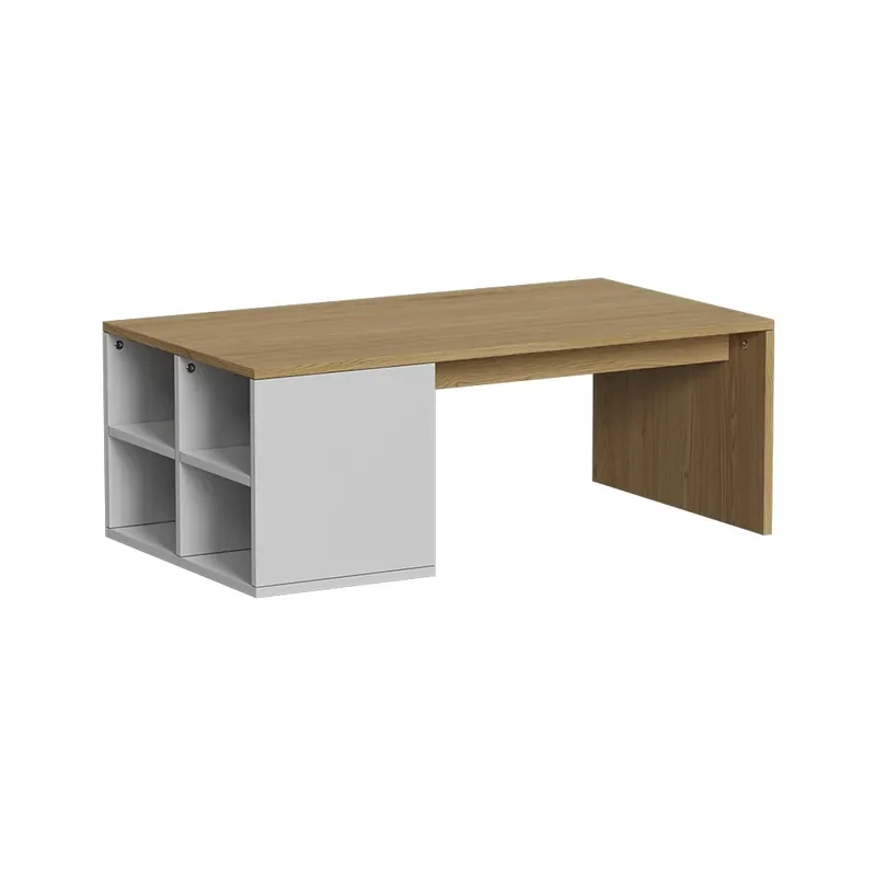 Konferenční stůl Kivo Bílá 90 x 50 cm se 4 otevřenými přihrádkami Vicco Nejlepší Volba