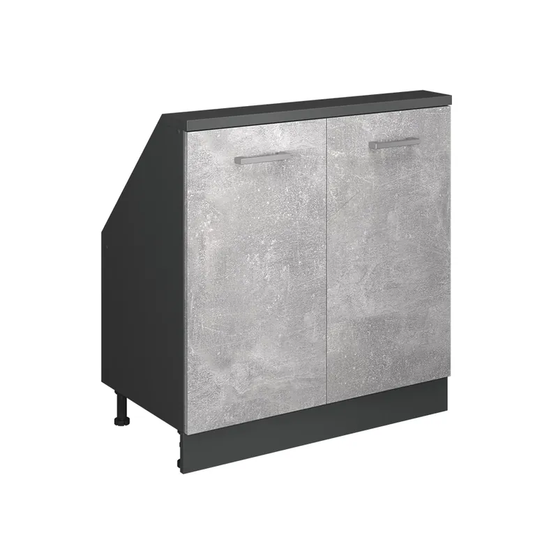 Kuchyňská skříňka pod šikmou střechu R-Line Beton 80 cm se 2 dvířky Vicco Super Cena