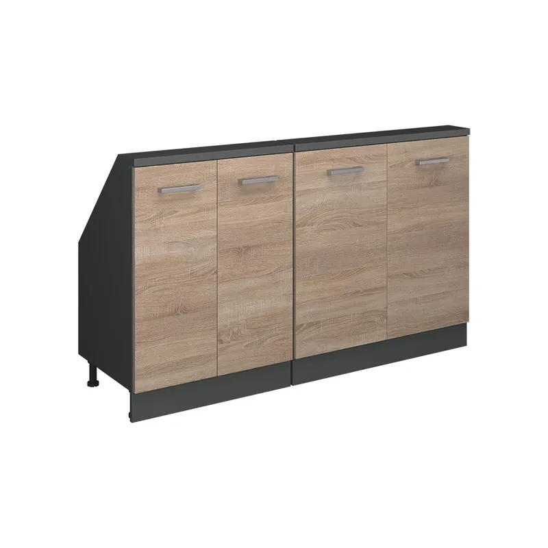 Kuchyňská skříňka pod šikmou střechu R-Line Sonoma 140 cm Sada 2 kusů Vicco Super Cena