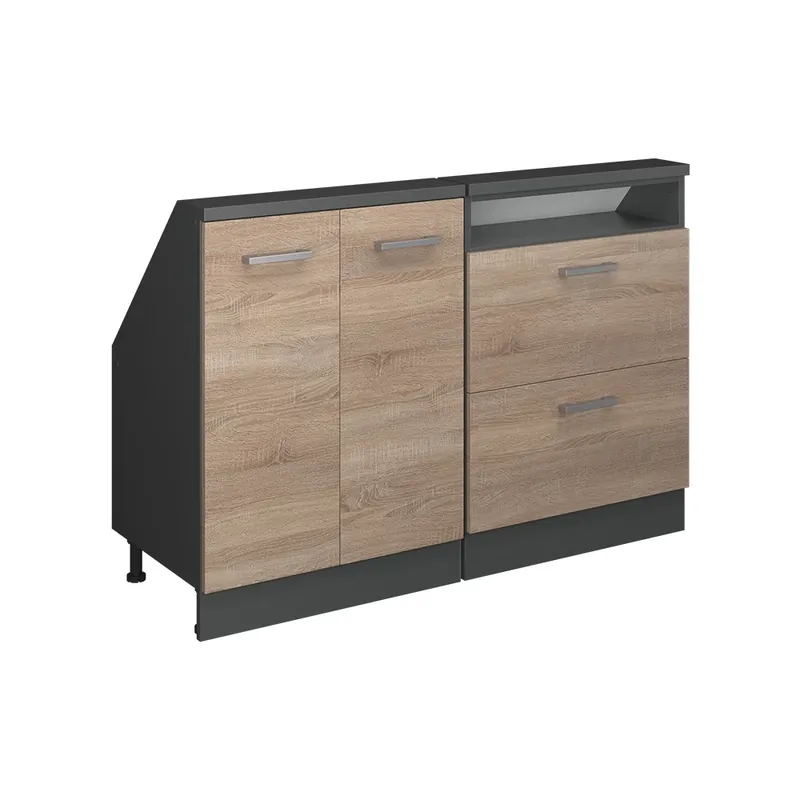 Kuchyňská skříňka pod šikmou střechu R-Line Sonoma 120 cm Sada 2 kusů Vicco Originální