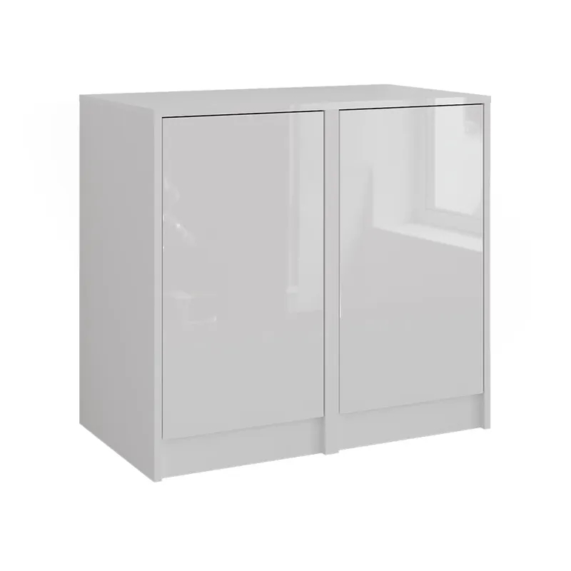 Kredenc Sherry Bílá/bílý vysoký lesk 80.2 x 76 cm 2 díly Vicco Finální Výprodej