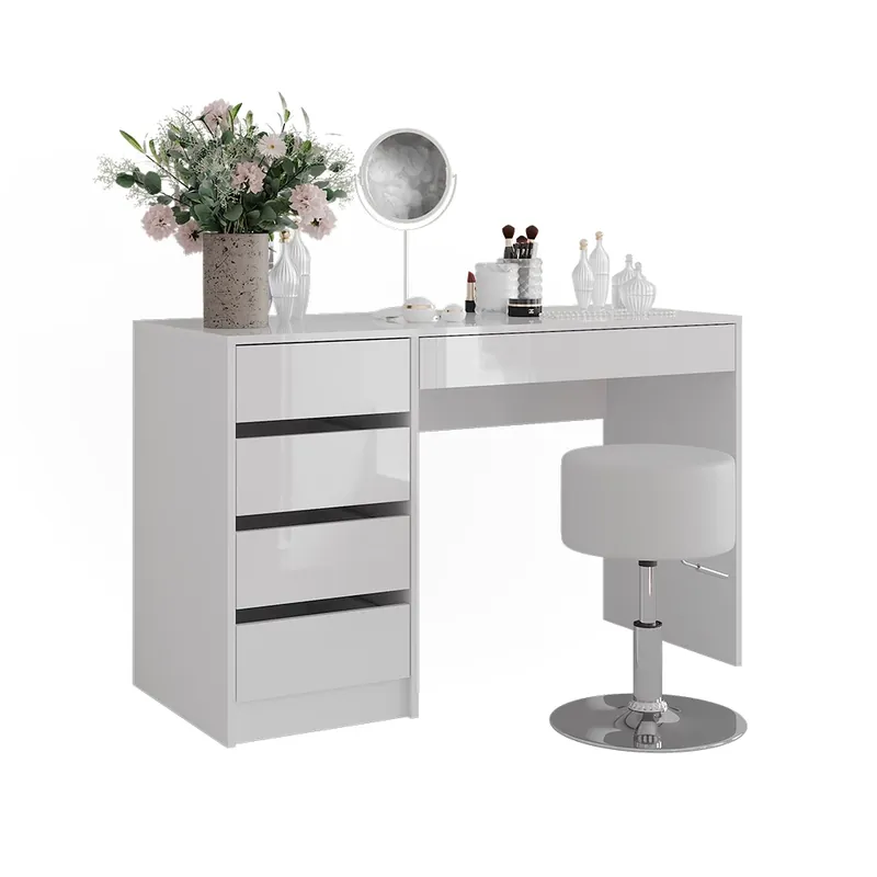 Toaletní stolek Sherry Bílá/bílý vysoký lesk 119.8 cm se stolicí Vicco Cenově Výhodný