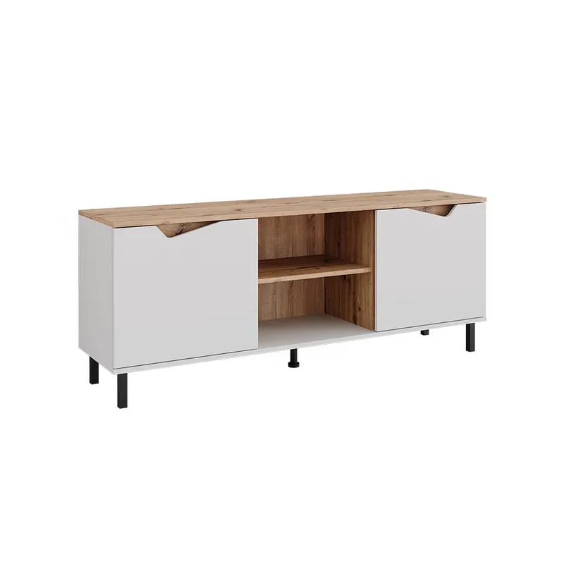Nízký nábytek pod televizi Marelle Bílá/Artisan 150 x 60 cm se 2 dveřmi Vicco Nejlepší Cena