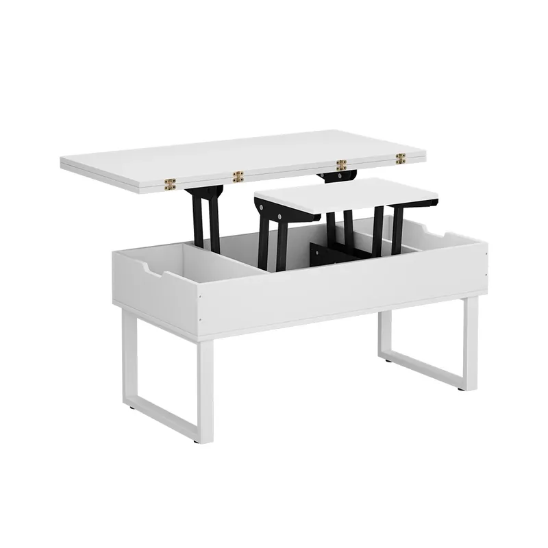 Finální Výprodej Konferenční stůl Lifty Bílá 100 x 50 cm s funkcí zvedání Vicco