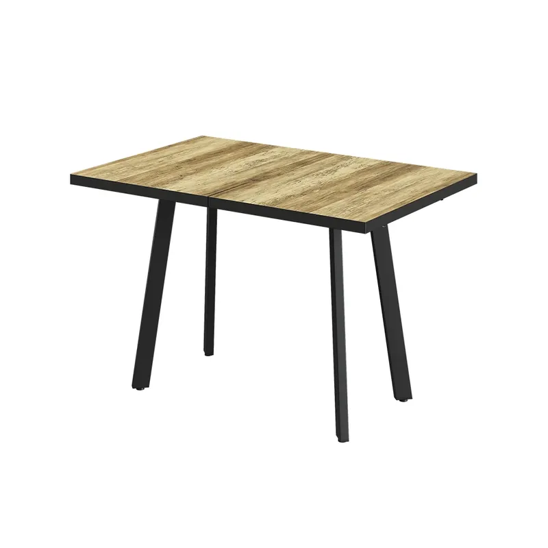 Must-Have Jídelní stůl Tisko Rustikální dub/černá 160 x 80 cm s výsuvnou deskou stolu Vicco