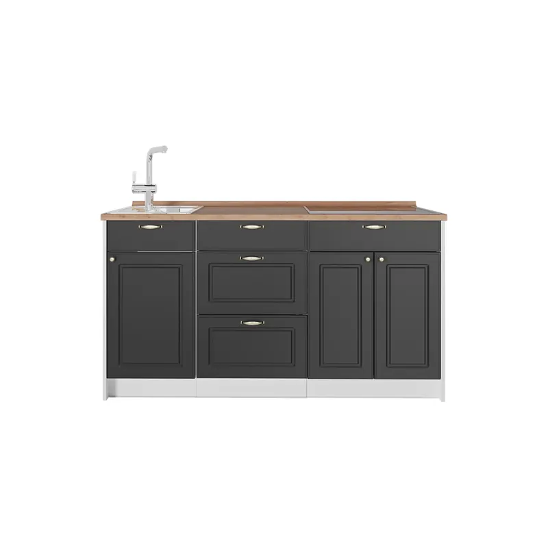 Speciální Cena Kuchyňský blok Fame-Line Anthrazit-Gold Landhaus 150 cm, PD Dub Vicco