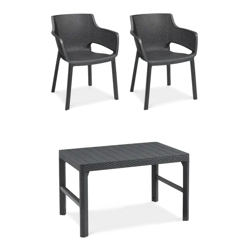 Balkonový set Keter ELISA/LYON Graphite 2+1 Výhodná Nabídka