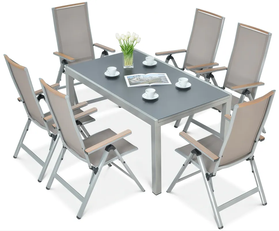 Bezpečná Platba Hliníkový zahradní set Bjørkka BRISBANE 6/250 Taupe