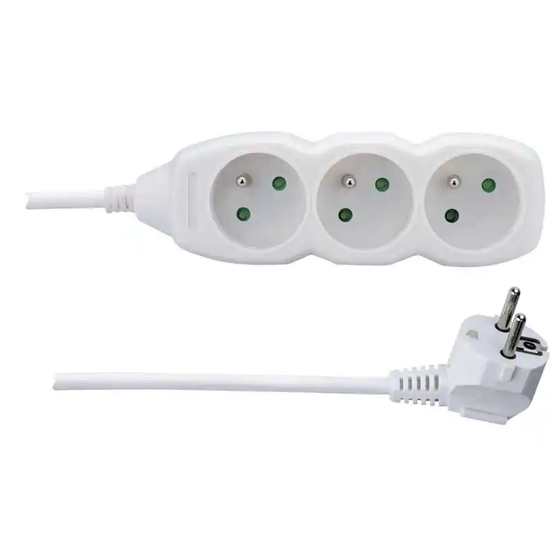 Prodlužovací kabel 3 zásuvky 1,5m, bílý Oblíbený