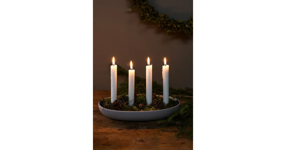 Adventní keramický svícen Gröndal Light Grey Výprodej