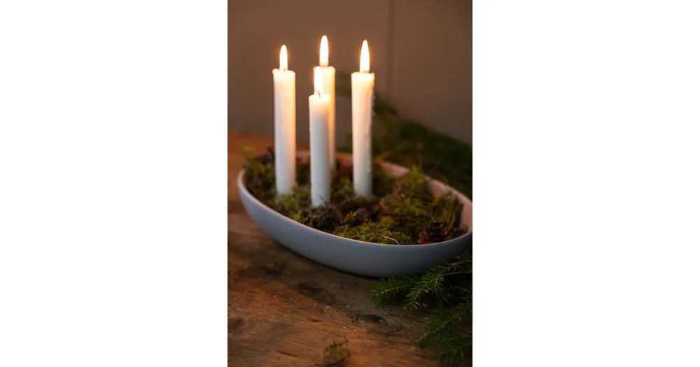 Must-Have Adventní keramický svícen Gullholmen Light Grey