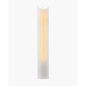 Finální Výprodej Adventná LED sviečka Sara White Silver 29 cm