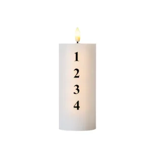 Koupit Online Adventná LED sviečka Sille White Black 15 cm