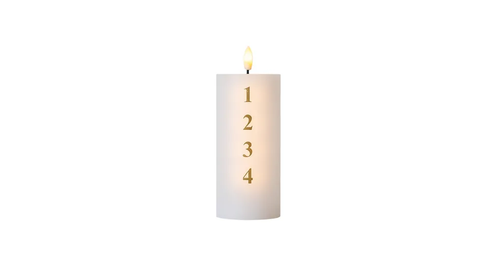 Ověřený Adventní LED svíčka Sille White Gold 15 cm
