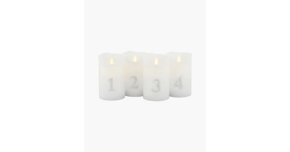 Adventní LED svíčky Sara White Silver - set 4 ks Novinka