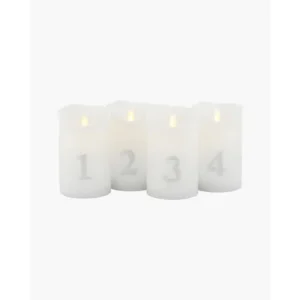 Adventné LED sviečky Sara White Silver - set 4 ks Nakupujte Hned