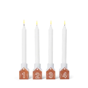 Adventný svietnik domčeky Gingerbread - set 4 ks Autentický