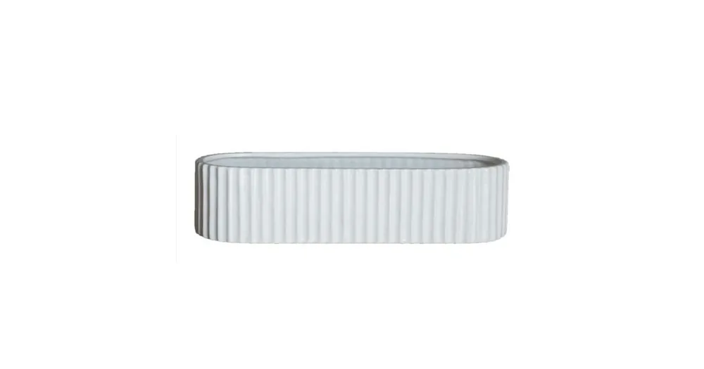 Adventní svícen Stripe White - 30 cm Sezónní Sleva
