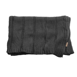 Bavlněný pléd Roustic Knitted tmavě šedý Hit Sezóny