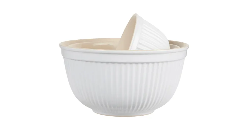 Hit Sezóny Keramická mísy Mynte Pure White - set 3 ks