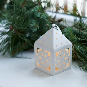 Keramický lampáš so snehovými vločkami Nejlepší Cena