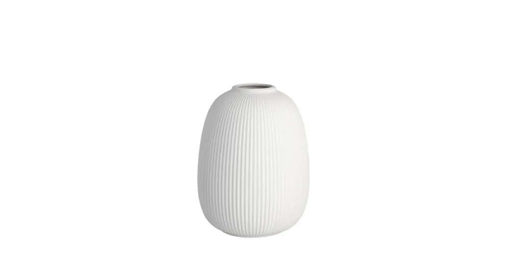 Keramická váza Aby Stripes White Wide 26 cm Nízká Cena