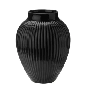 Finální Výprodej Keramická váza Knabstrup Ripple Black 27 cm