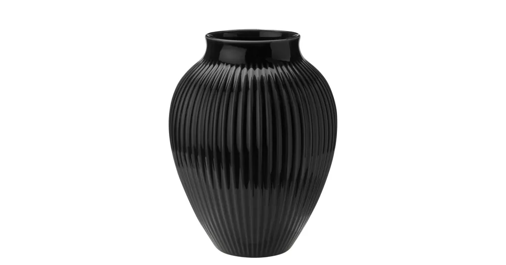 Finální Výprodej Keramická váza Knabstrup Ripple Black 27 cm