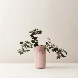 Novinka Keramická váza Running Glaze ružová - 20 cm