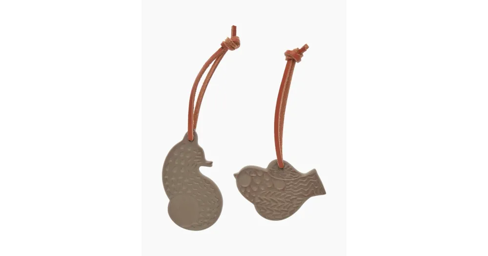 Koupit Online Keramické ozdoby Fox and Bird - set 2 ks