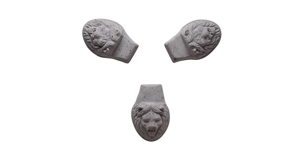 Akce Nožky pod květináč Lion Head Grey - set 3 ks