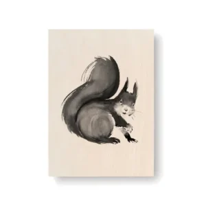 Kup Teď Obrázek na dřevěné kartě Squirrel 10x15 cm