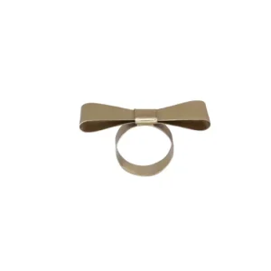 Cenový Hit Ozdobný kroužek na ubrousky Bow Brass
