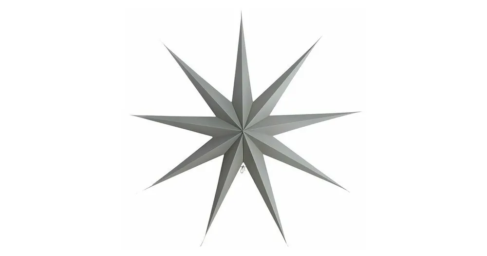 Papierová deväťcípa hviezda Star Grey 87 cm Zlevněný