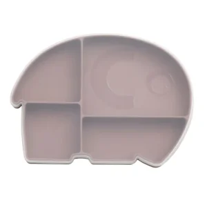 Originální Silikonový dělený talíř s víčkem Elephant Plum