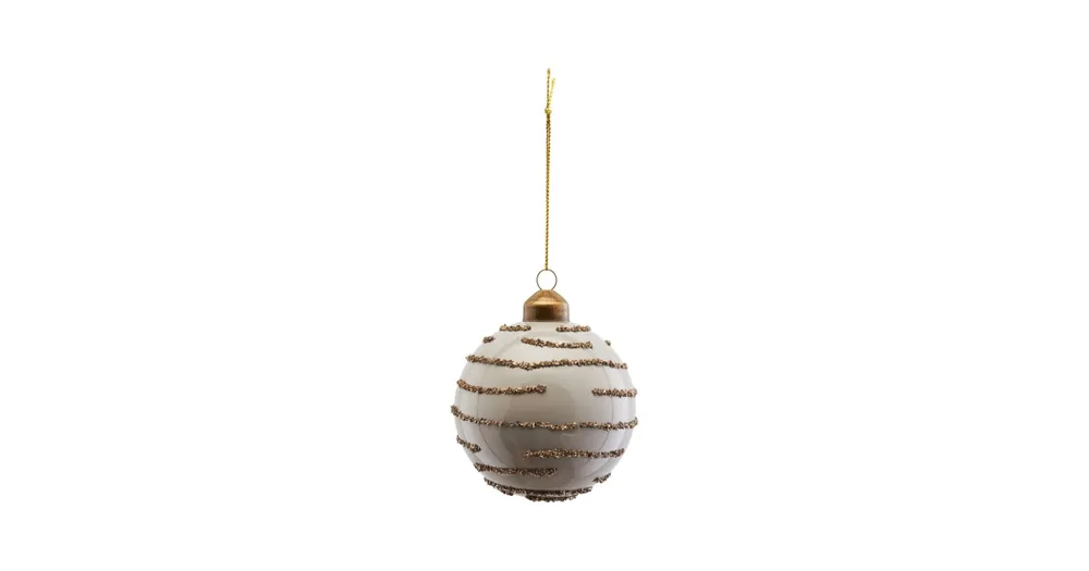 Jen Po Omezenou Doba Skleněná baňka Gold Vertical Grey 8 cm