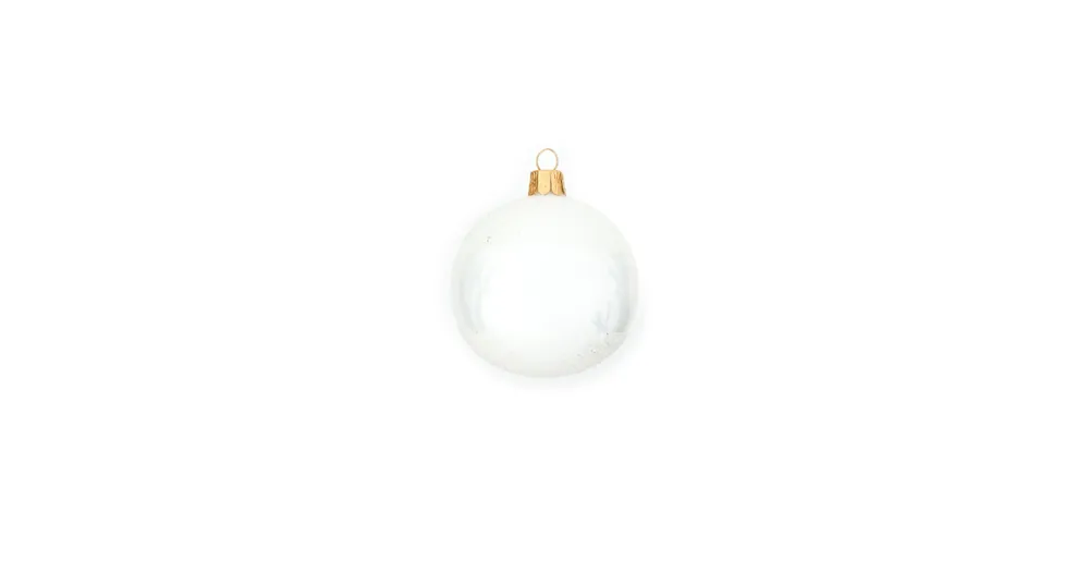 Skleněná baňka Snowy bílá 7 cm, set 4 ks Koupit Online
