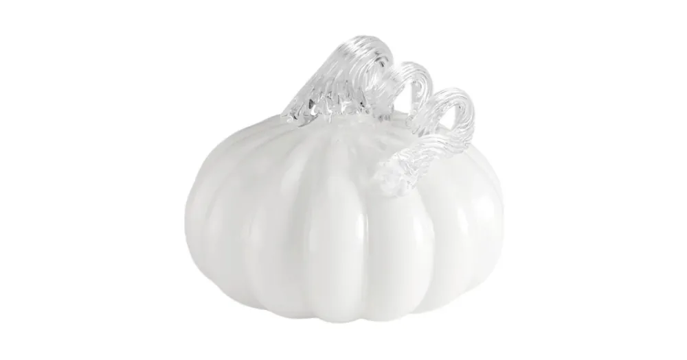 Skleněná dekorace Pumpkin White 10 cm Oblíbený