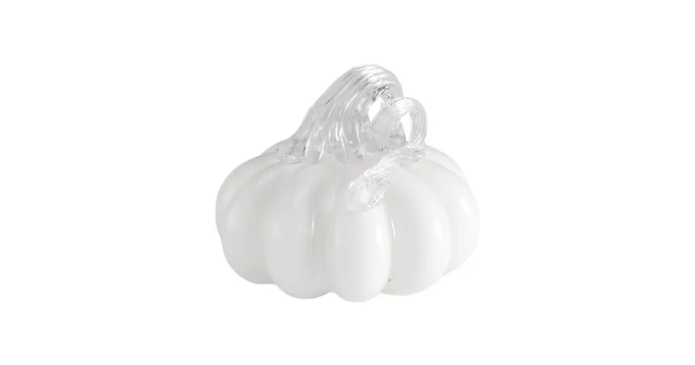 Skleněná dekorace Pumpkin White 8 cm Jen Po Omezenou Doba