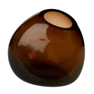 Hnedá sklenená váza Boulder Cenová Bomba