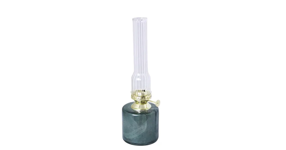 Top Prodej Skleněná petrolejová lampa Elvira Green 25 cm