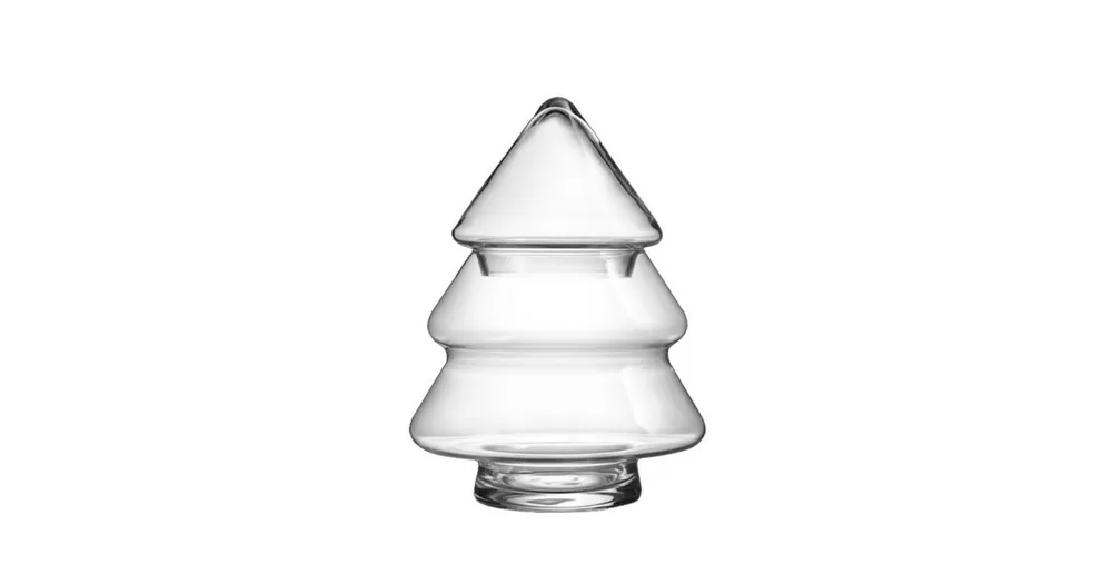 Sklenená vianočná dóza Christmas Tree 20 cm Dokud Zásoby Vydrží